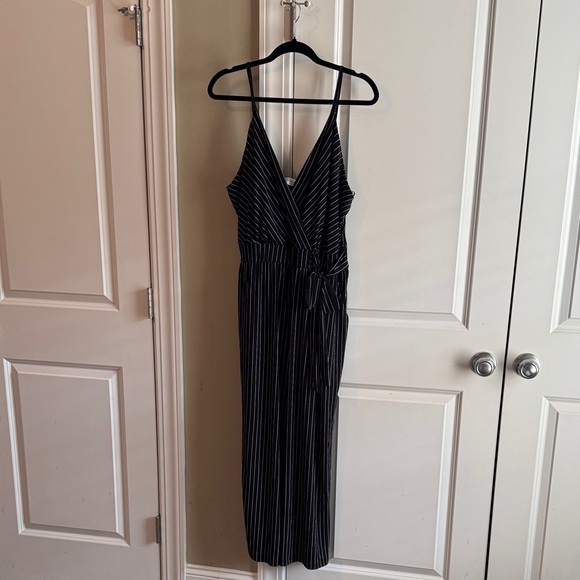 Kaileigh Black and White Striped Jumpsuit - Picture 1 of 2